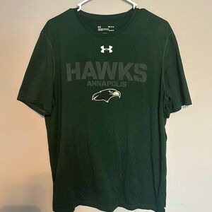 Under Armour, MED loose fit heat gear Annapolis Hawks lacrosse short sleeve